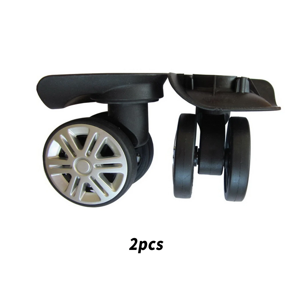 2 Pieces Suitcase Wheels Replacement Universal Travel Luggage Case Caster Baggage Swivel Roller Low-noise Light Gray