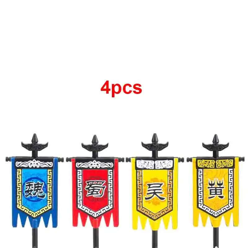 Medieval Accessories Rose War Shield Roman Crusade Flag Figures Building Blocks Soldiers Weapon Helmet Horse Brick Kids Toy