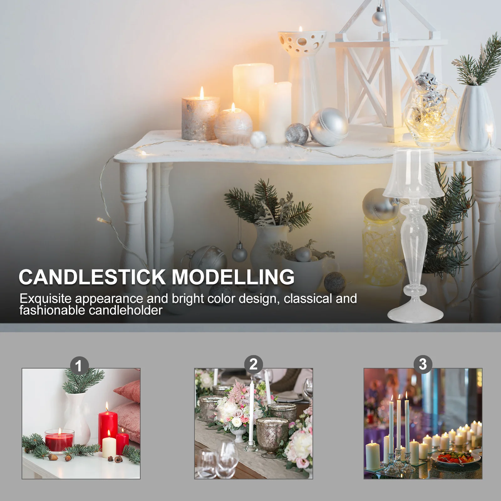 

European Candlestick Holder for Table Centerpiece Simple Stand Centerpieces Dining Sturdy