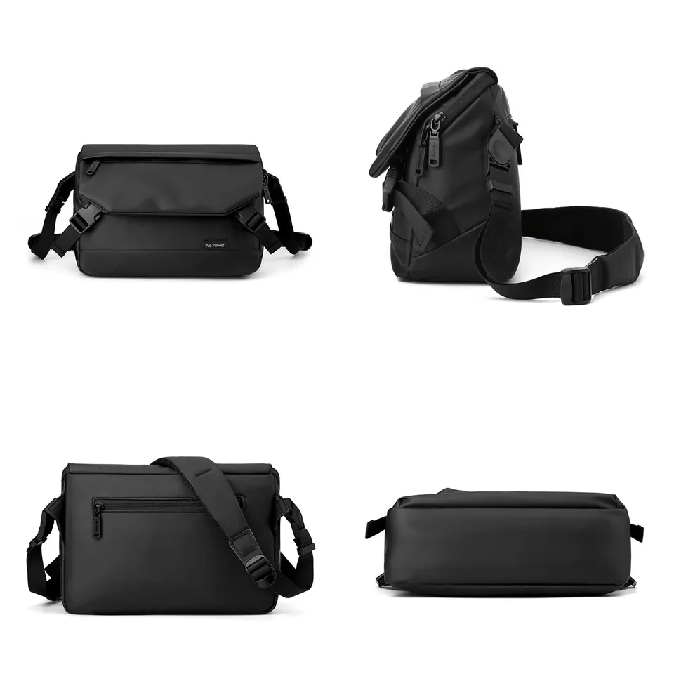 Men's Retro Versatile Nylon Shoulder Bags Large Capacity Advanced Trend Men Simplicity Fashion Solid Color Handbags