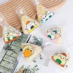 100Pcs Lovely Cartoon Triangle Rice Ball Packing Bag Seaweed Onigiri Sushi Making Mold Tools Bento Accessories