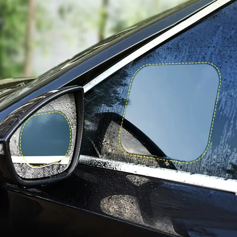 

2Pcs Car Rearview Protective Side Windows Sticker Anti Fog Glare Rainproof Waterproof Mirror Film Clear Nano Coatin Amagi
