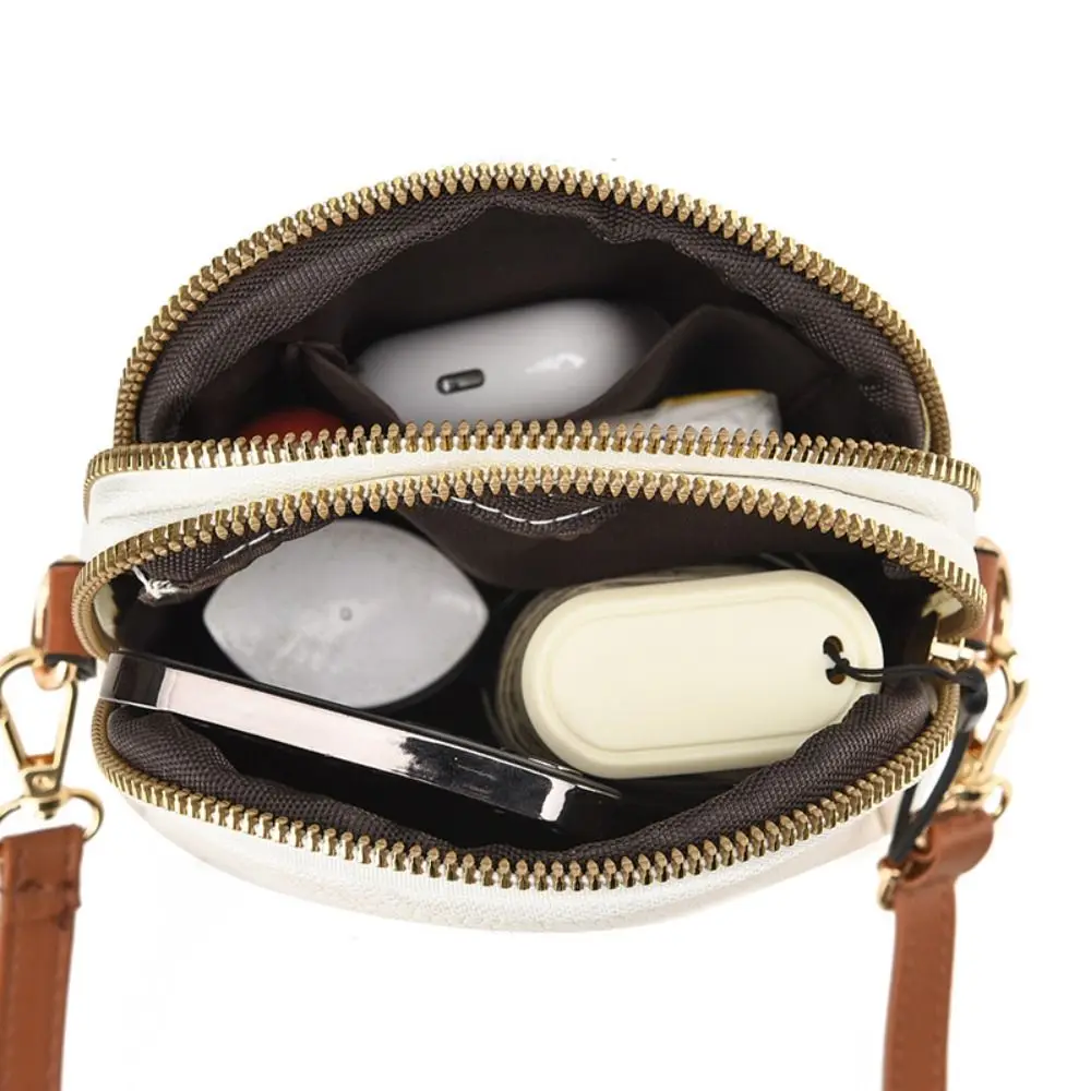 High-capacity Phone Bag New Solid Color Pu Leather Underarm Bag Crossbody Single Shoulder Bag Girl