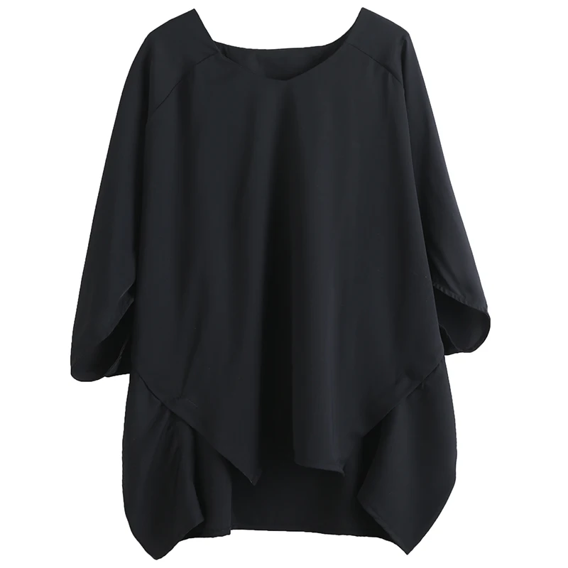Sommer Neue Lose Fit runde Ne ort Sve T-shirt plus Größe frauen Faionable Farbe Bauch Bedecken Top Koreanische Sle