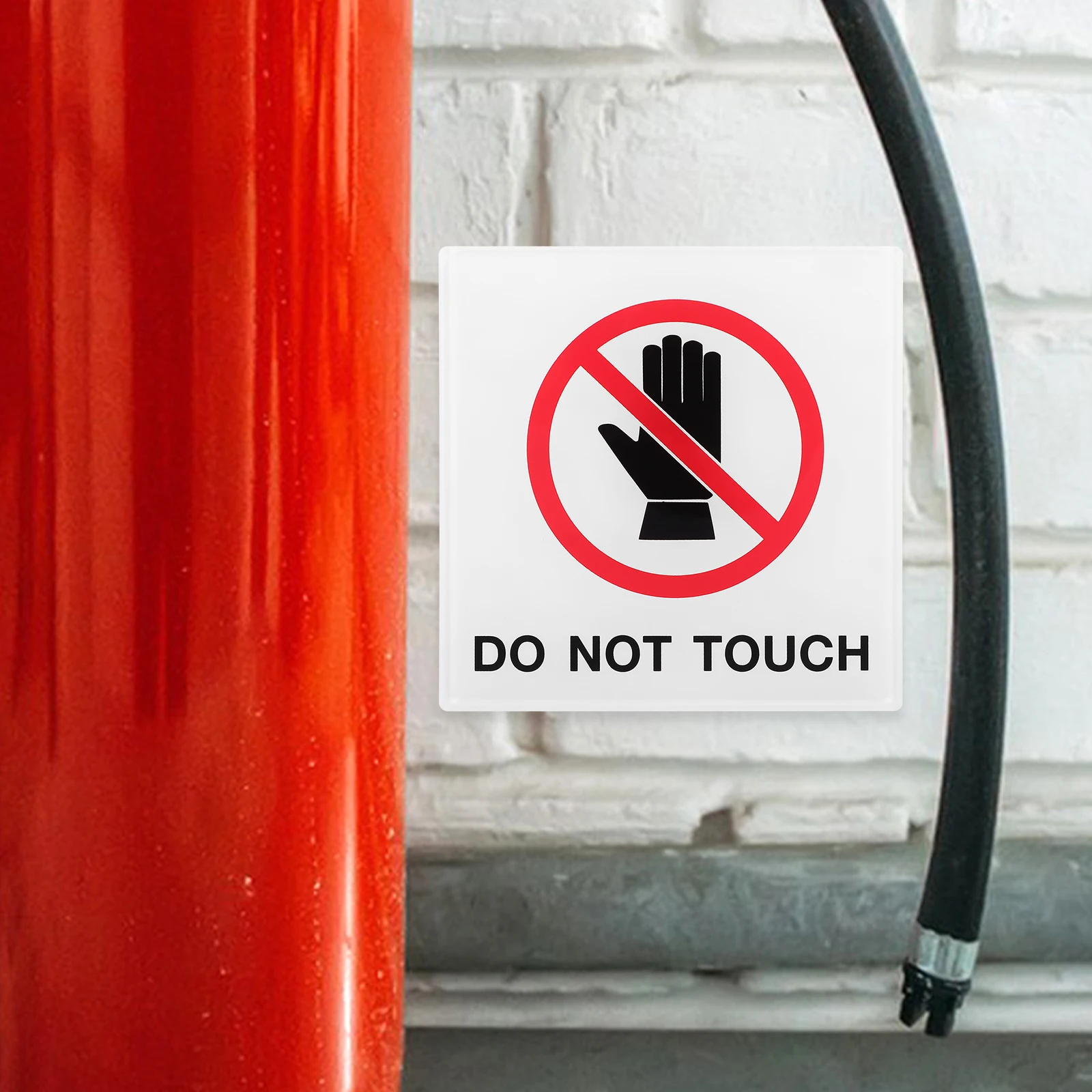 

Do Not Touch Warning Sign Acrylic Safety Label Caution Decal Sticker for Factory Construction Site Adhesive Danger