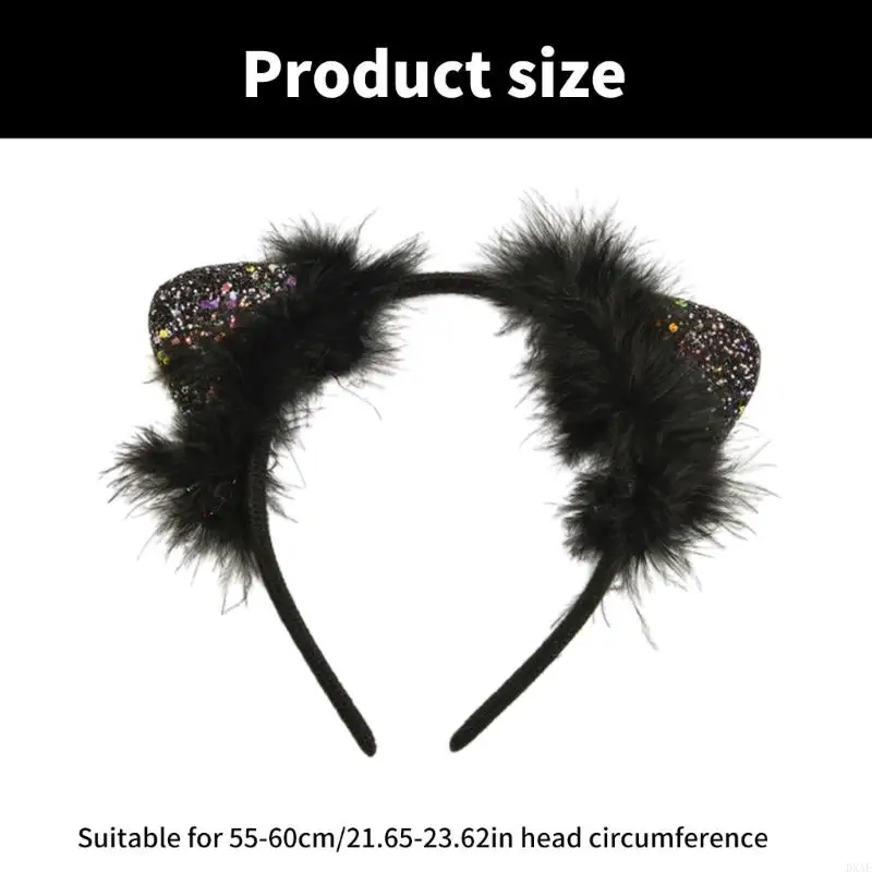 DXAE DECICACE CATS EAR HAIRBAND BASHBAND HOADAL Associory Airtfrict Birthday Addric