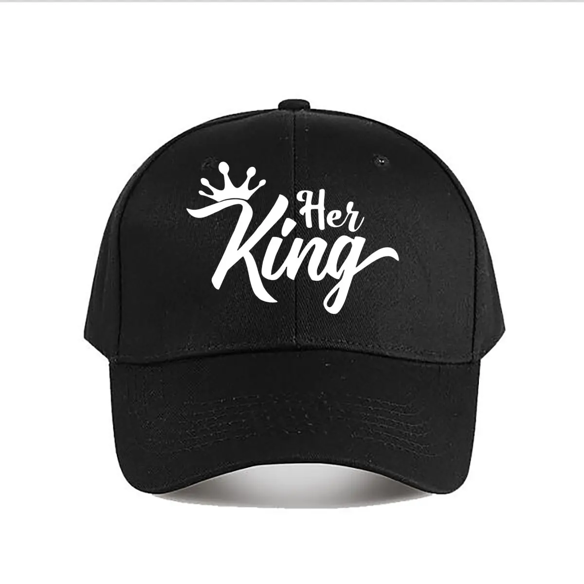 Her King Crown Vinyl Sticker Car Decor Baseball Cap Fashion Men Sunhat Women's Outdoor Sports Snapback Cap