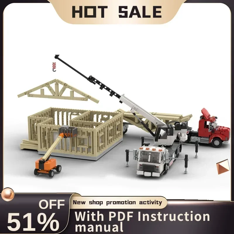 

Новинка, 2137 шт., городская инженерная серия, незавершенная модель дома, сборка, творческие идеи «сделай сам», детские игрушки, технология подарка, головоломка на заказ Moc