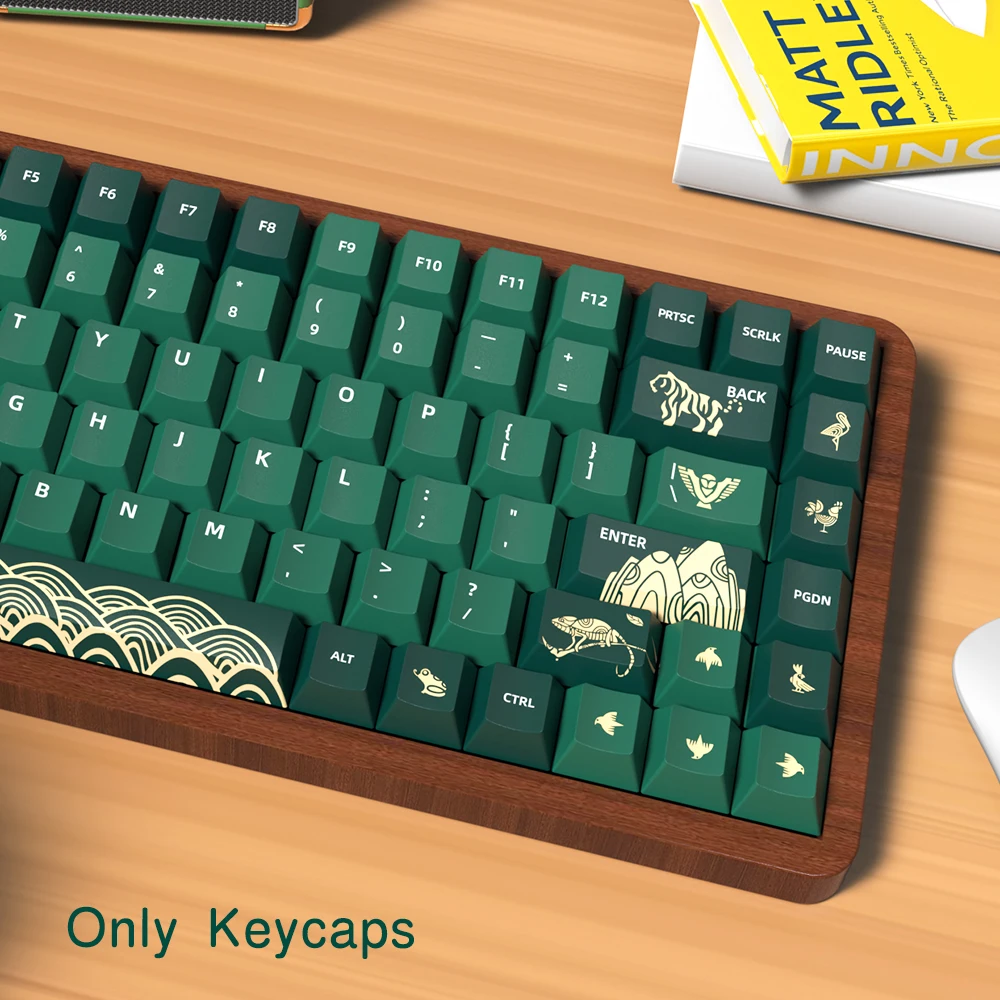 Imagem -03 - Animal Forest Keycaps para Teclado Mecânico Coreano Japonês Brasileiro Francês Russo Espanhol Pbt Cherry Profile Keycap Iso 7u