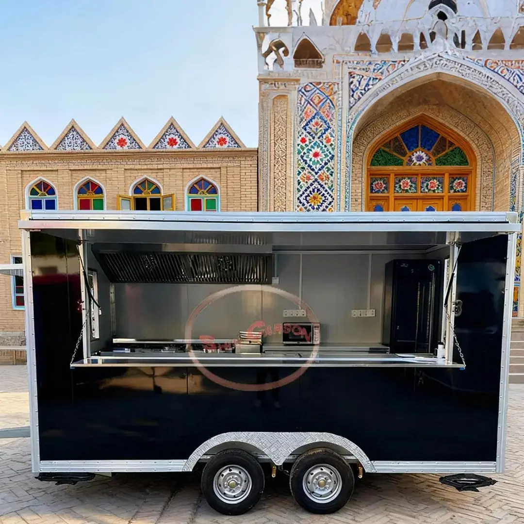 

Commercial Catering Truck for Urban Busines Outdoor Food Traile Portable Vendor Cart