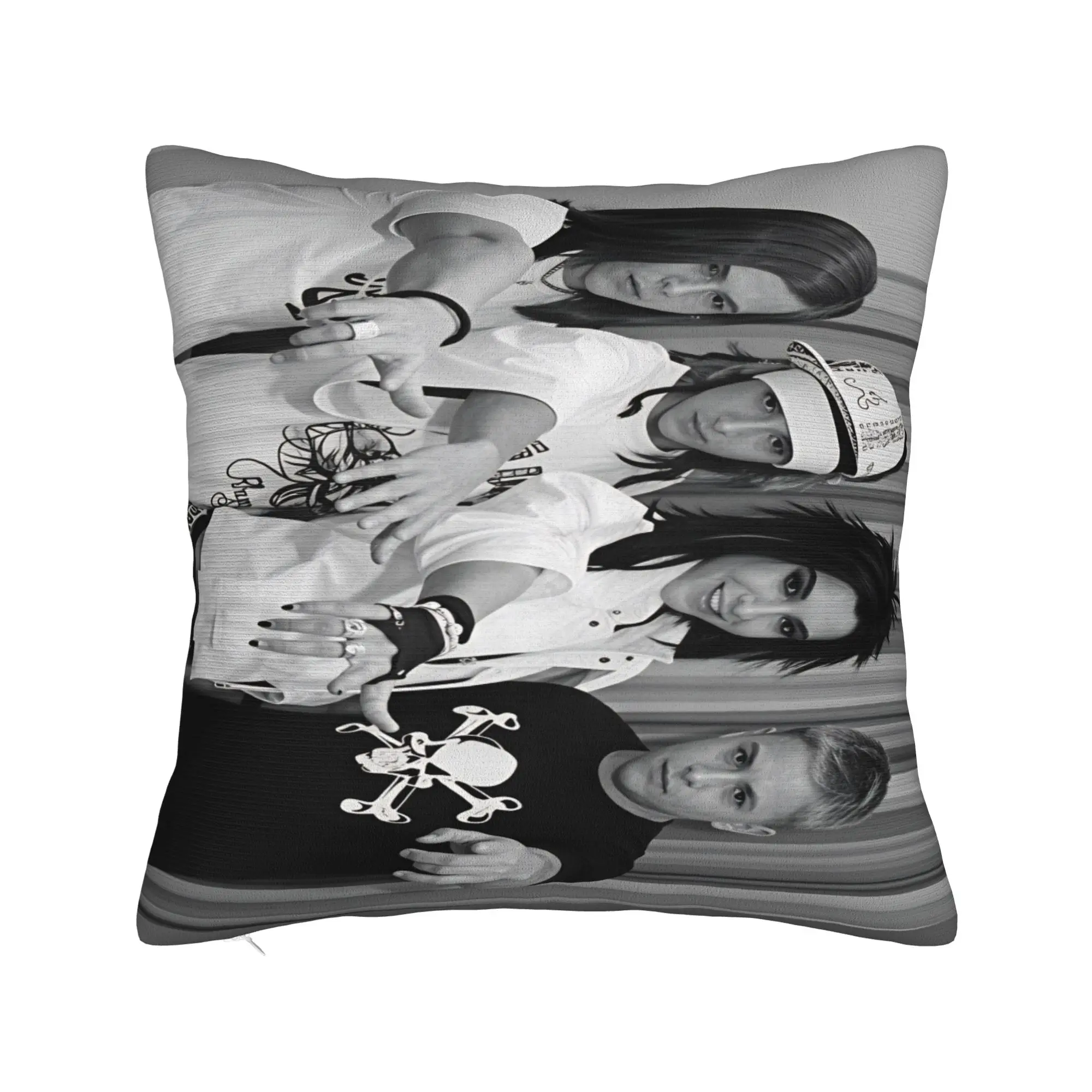 Pillow Case Tokio Hotel Bill Tom Kaulitz  Square  Pillow Cover For Sofa Couch Bed Living Room Vintage Pillowcases