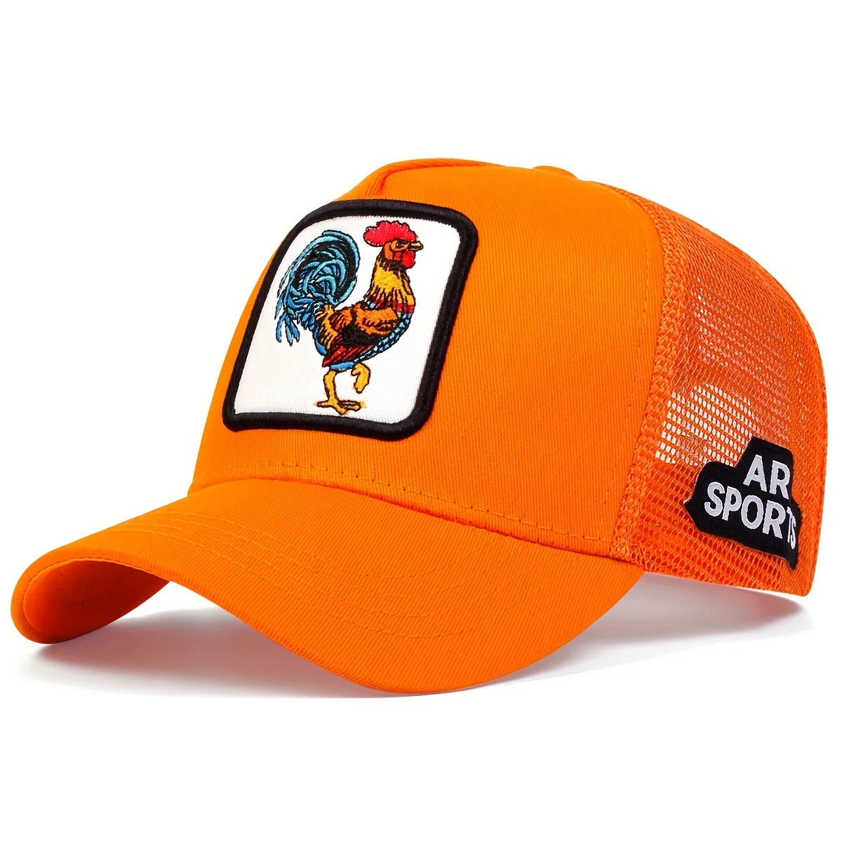 Spring New Animal Embroidery Net Rooster Hat Male and Female Animal Baseball Hat Street Dance Hip Hop Duck Tongue Hat