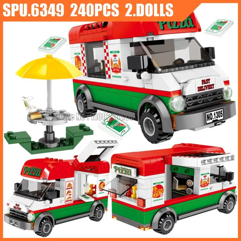 601305 240 шт., Детский конструктор «пицца»