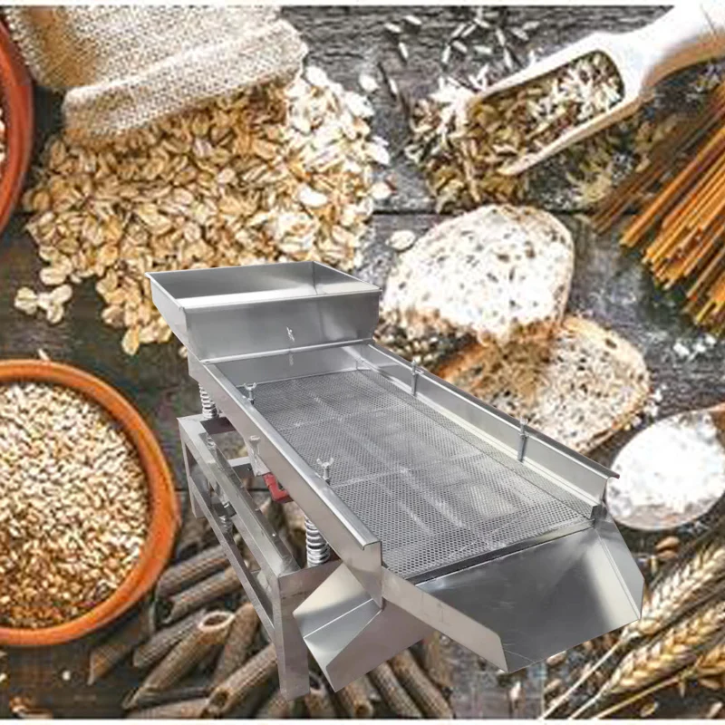 

Hardware Linear Vibrating Screen For Separating Food Corn Gravel Small Screening Machine Electric Powder Sieve Machine