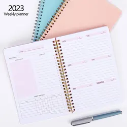 English schedule book, 52-week self-discipline check-in book, daily plan diary, office culture and educational supplies