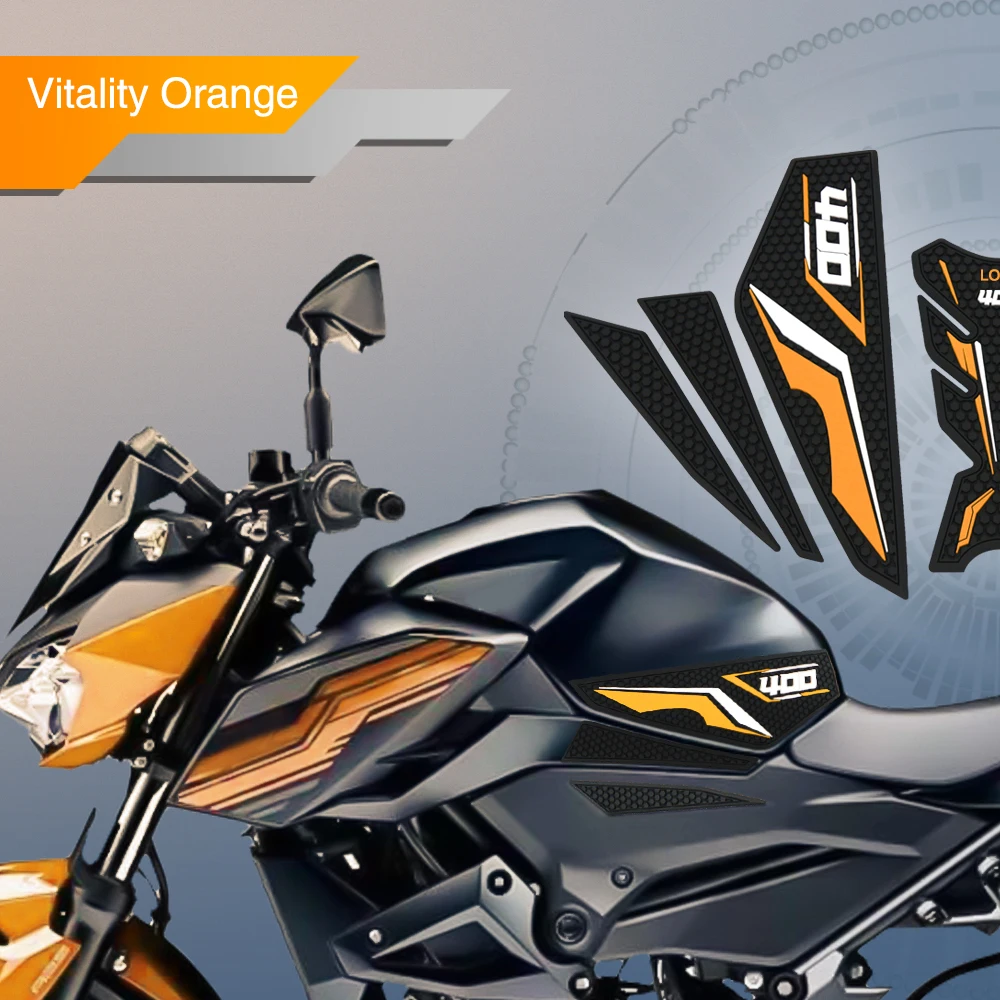 For Kawasaki Z400 Anti-Skid Oil Tank Sticker 21-23 Anti-Scratch Pads Rubber  Side Protection
