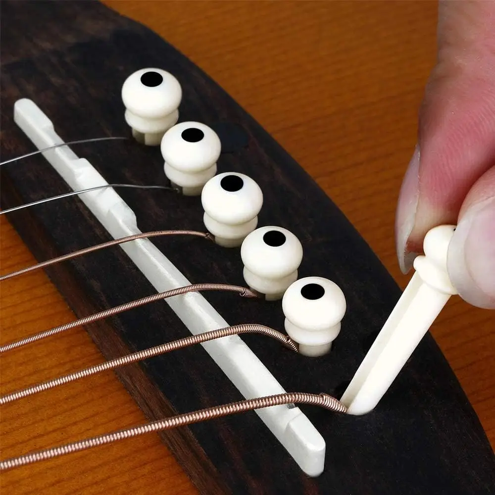 6pcs/lot 6 String Guitar Bridge Pins Plastic Bridge Pins Stringed Instruments Folk Acoustic Classic Guitar Accessories