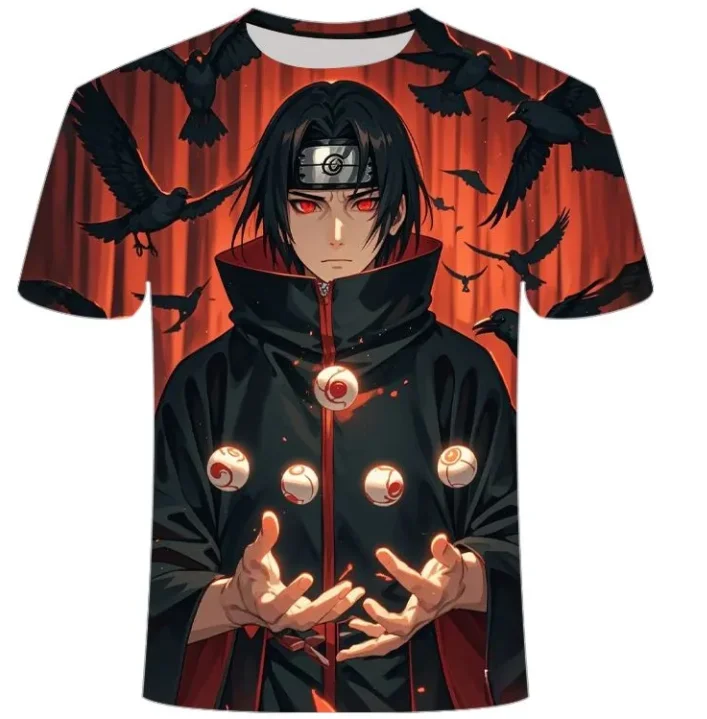 

Trendy Naruto Collaboration T-Shirt Sasuke, Pain, Kakashi, Large Size, Ins-style Trendy Student Short Sleeve