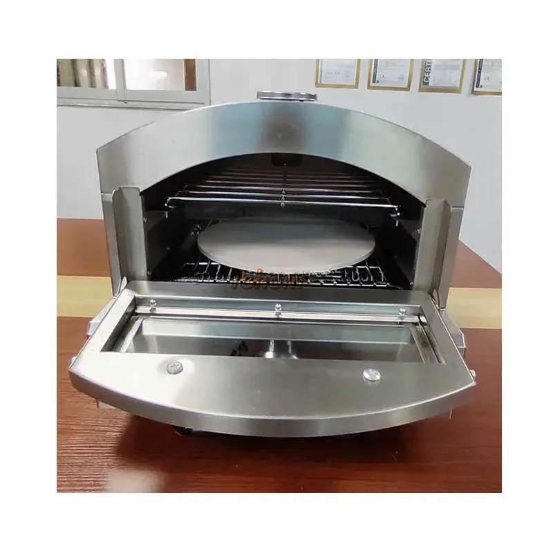 Portable Gas Pizza Cooker Oven Bakery Machines Stainless Steel Counter Top Electric Bread Baguette Baking Griddle Grill Stone