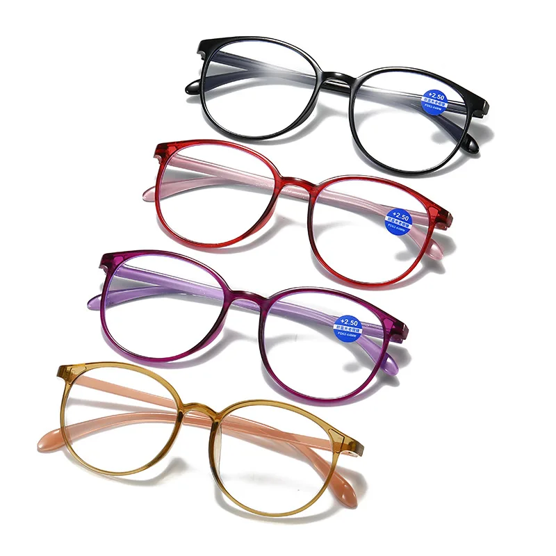 Women HD Resin Full Frame Presbyopic Glasses Ultra Light Anti Blue Light Reading Glasses Anti Fatigue Presbyopic Glasses