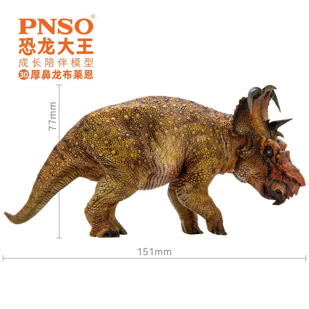 

PNSO 30 Pachyrhinosaurus Figure Ceratopsidae Dinosaur Model Collector Animal Adult Kids Triceratops Toy Christmas Birthday Gift