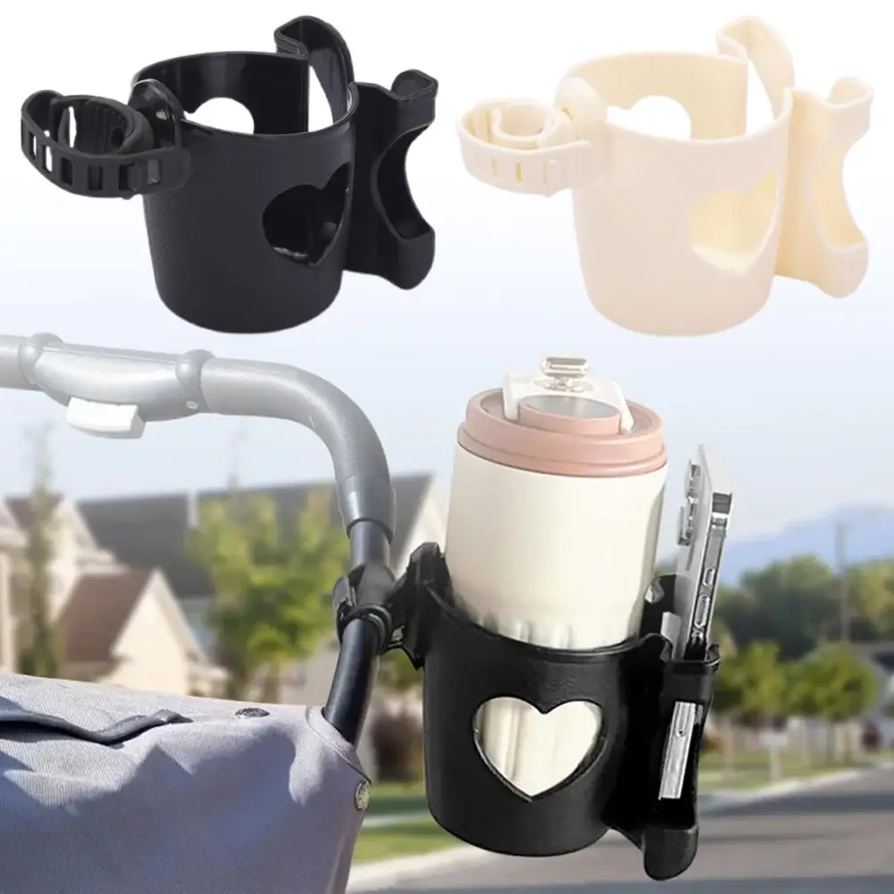 Baby Stroller Water Cup Holder Baby Pram Multi-function Milk Bottle Rack Black White 3-in-1 Mobile Phone Holder