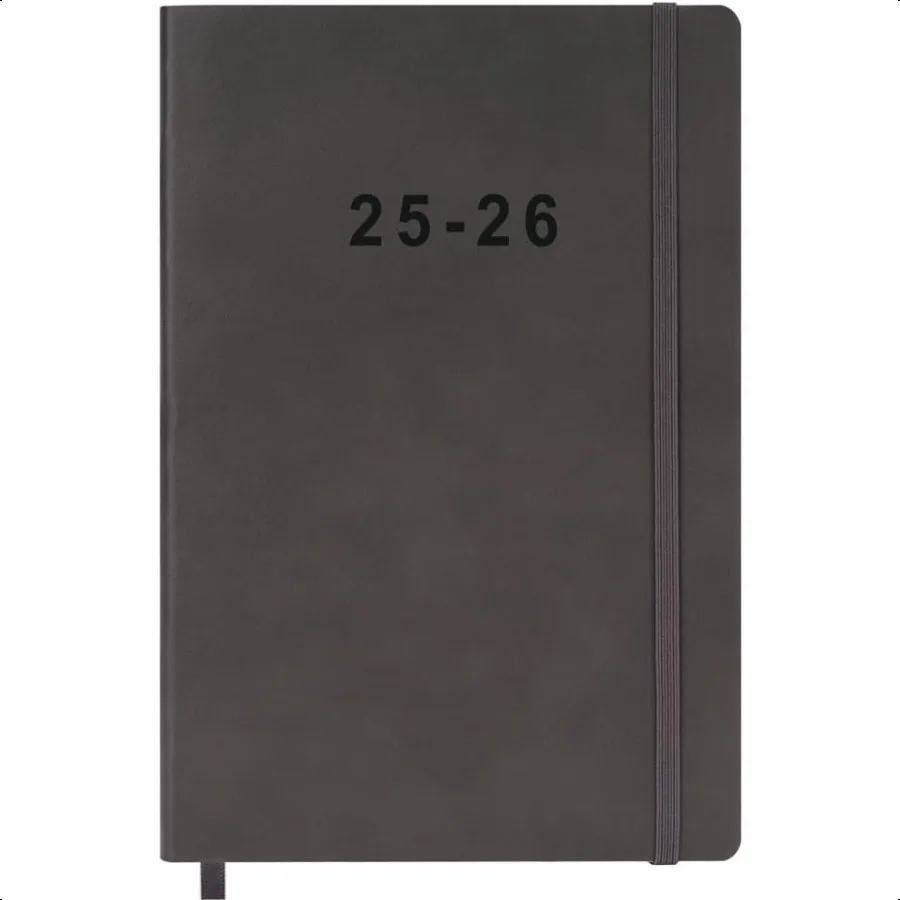 

20252026 Weekly and Monthly July 2025 June 2026 Holidays Contacts and Notes Pages Vegan Leather Cover Elastic Closure 5.5 x8.
