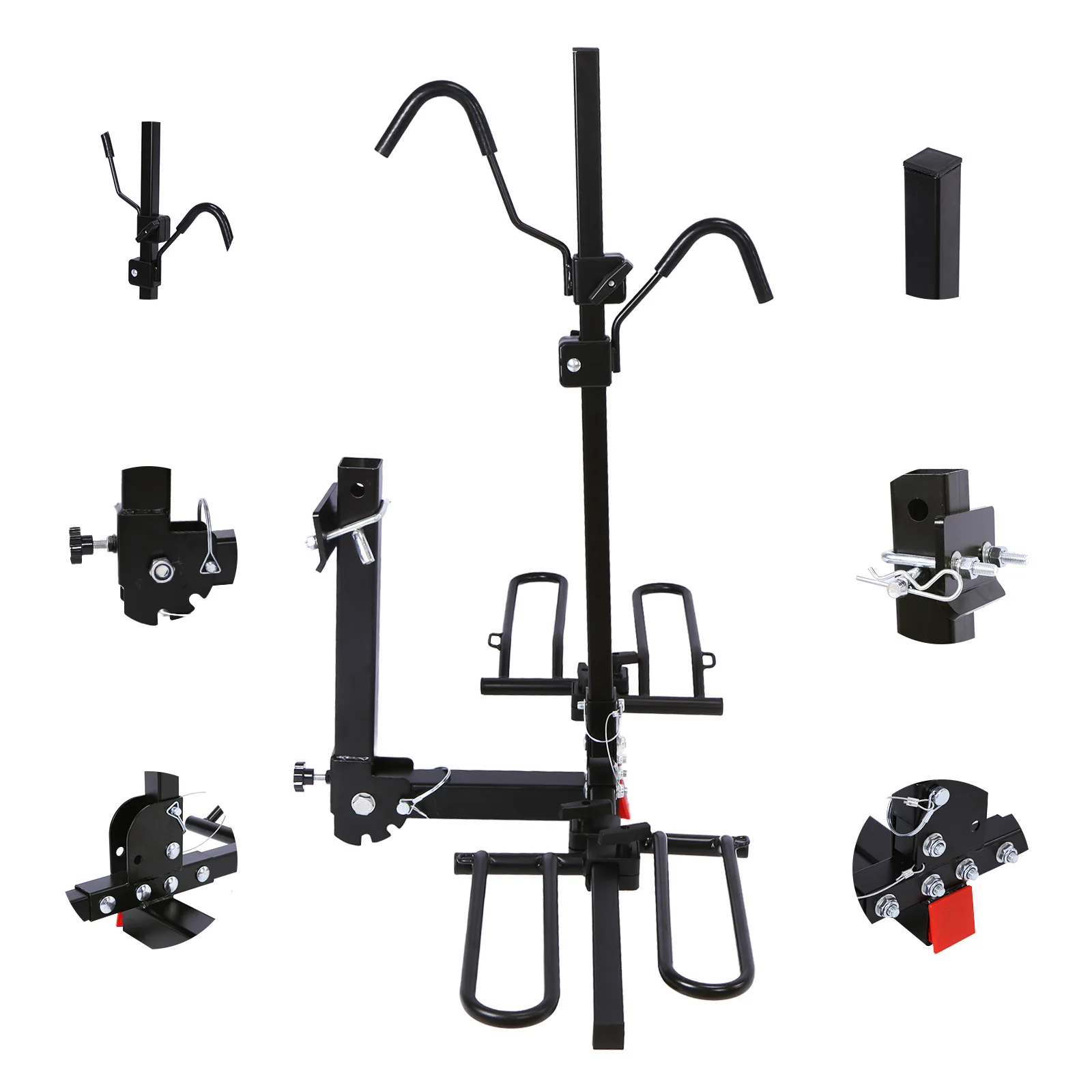 

Trailer Hitch Bike Rack Anti Wobble Tilting Car Bike Rack for 1.25in and 2in Receiver 132lbs Capacity for SUV Truck RV Van