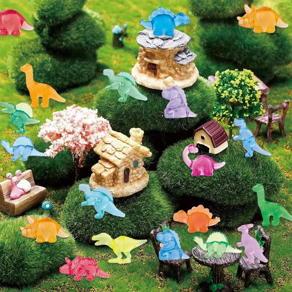 Kreative Mini-Tierfiguren aus Kunstharz, Dinosaurier-Figuren für den Schreibtisch, perfekt zum Dekorieren von Märchengärten, Aquarien und Spielzeughäusern. ﻿ – Detail 2