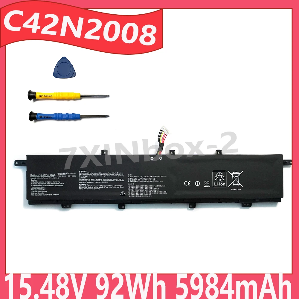 C42N2008 15.48V 92Wh 5984mAh OEM Laptop Battery For ASUS ZenBook Pro Duo 15 OLED UX582 UX582L UX582LR Series UX582LR-H2002R