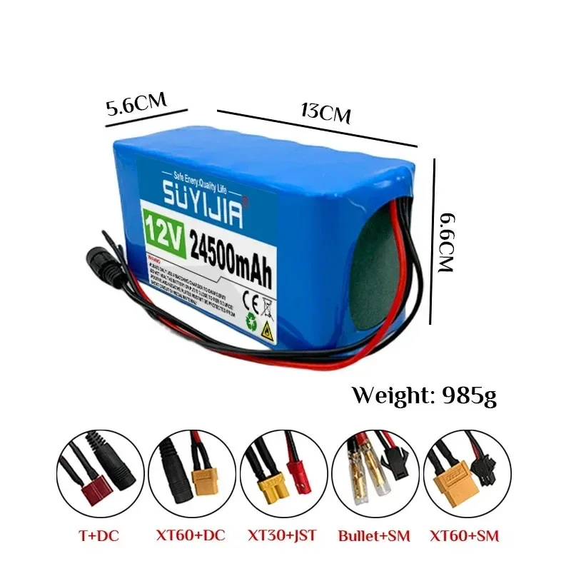 100% Real Capacity 12V Lithium Battery 24500mAh High Capacity 20Ah 3S7P 12.6V 18650 Lithium Rechargeable Battery Pack with BMS