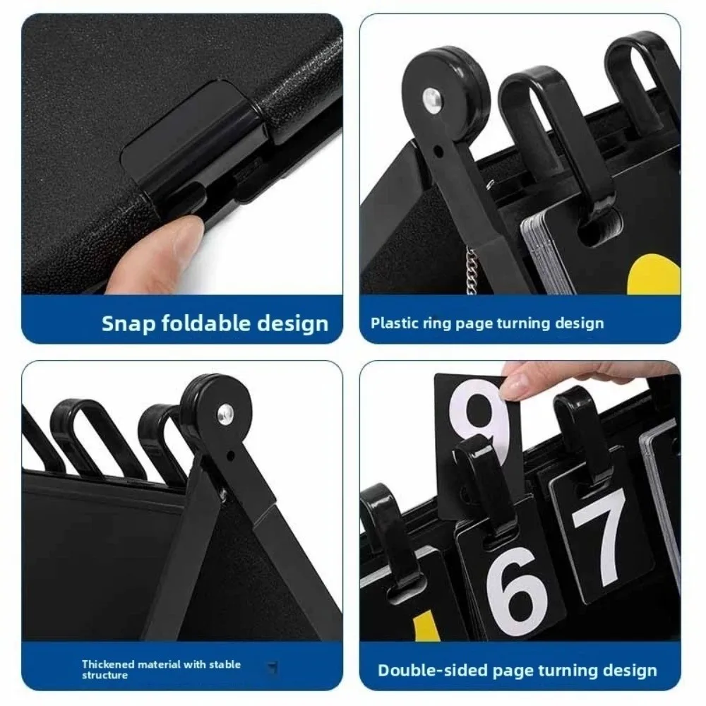 4-Digit Digital Tabletop Scoreboard Multi-Sport Use Flip Design Exercise Scoreboard Waterproof Competition Scoreboard