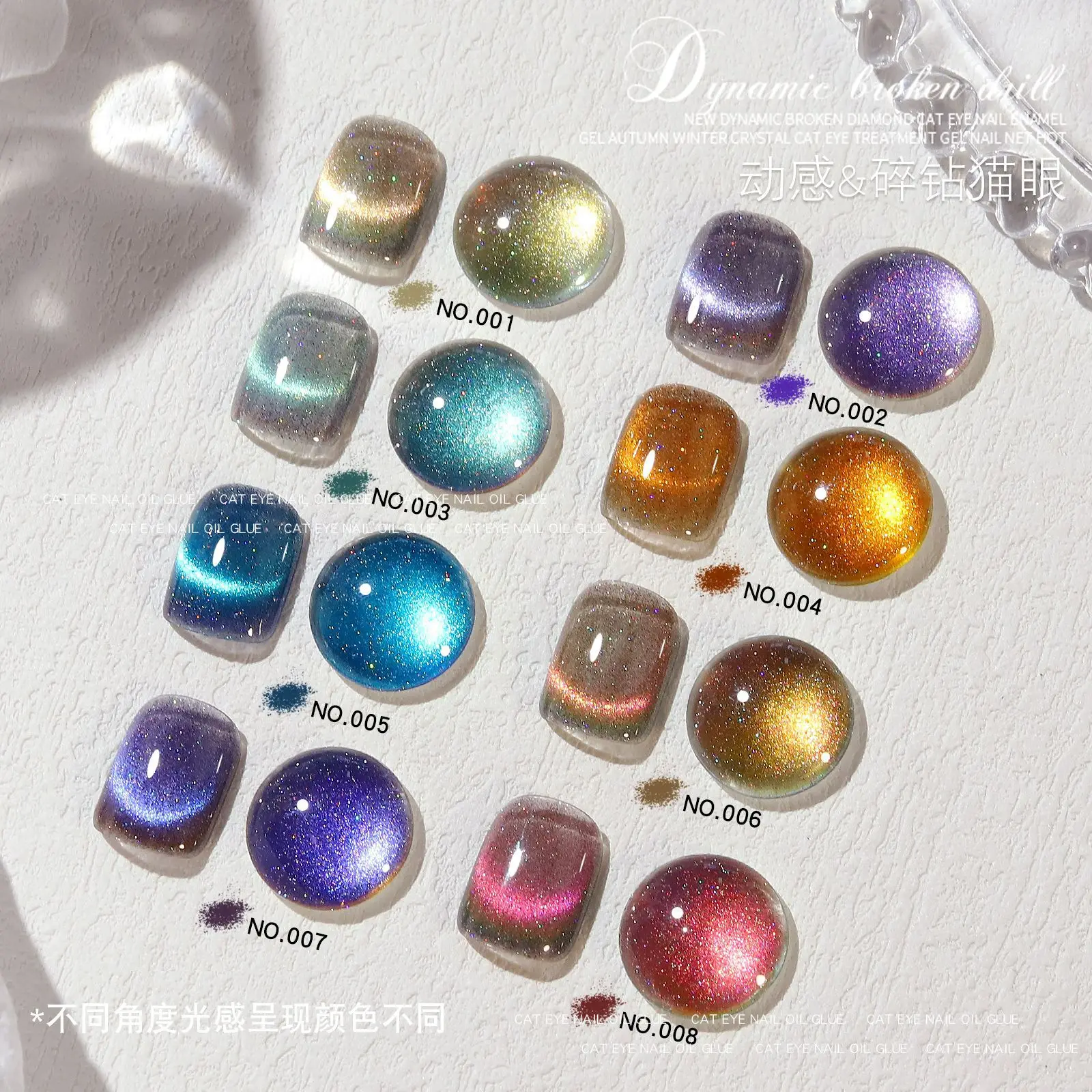 Blue Crystal Magnet Cat's Eye Gel Reflective Laser Reflective Semi Permanent UV LED Gel Polish 8ml Nail Art Varnishes image 4