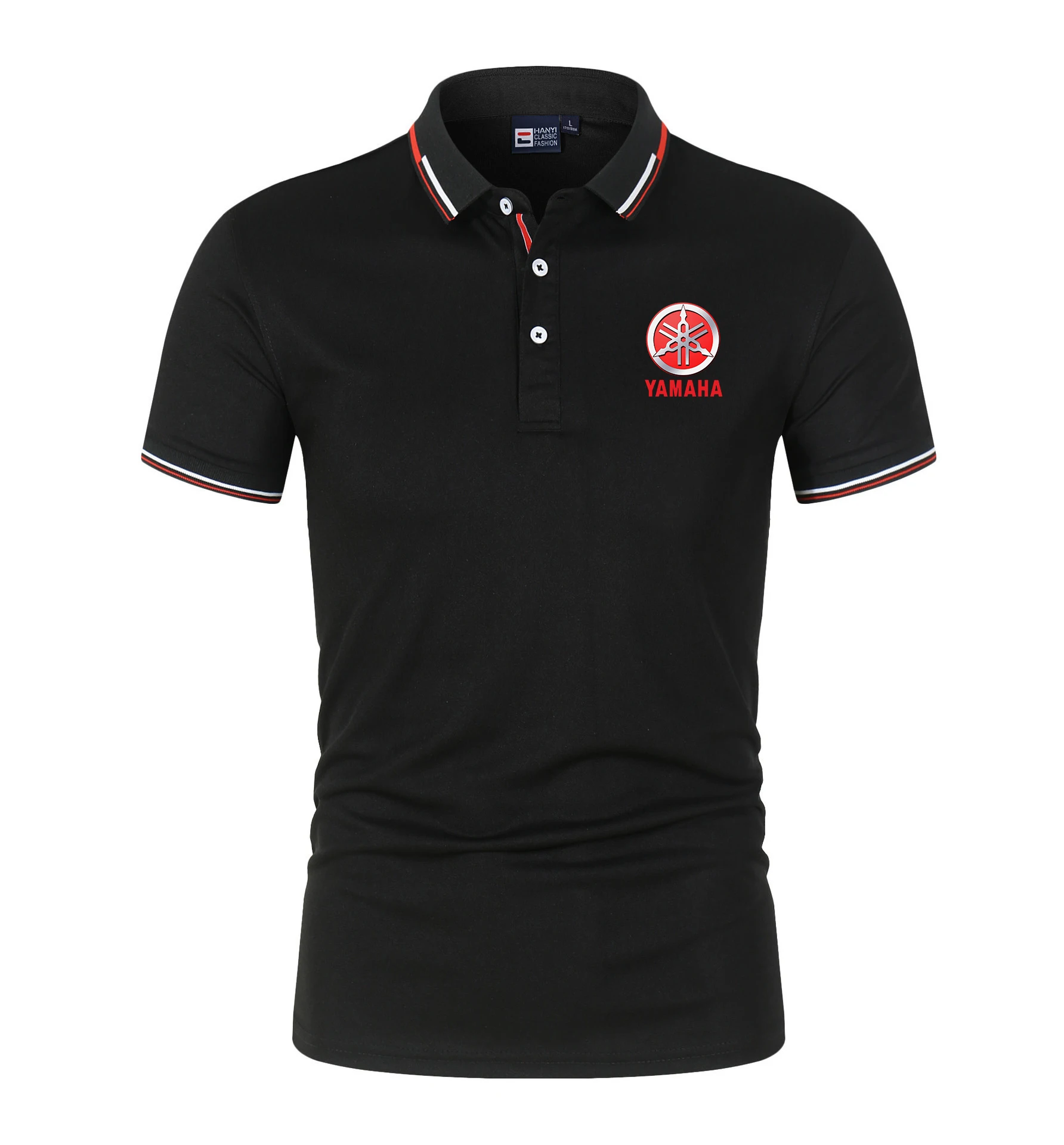 

Yamaha Gazori Racing Men's Summer High-neck Polo Shirt - Breathable and Comfortable, Quick-drying after washing. Suitable for sp