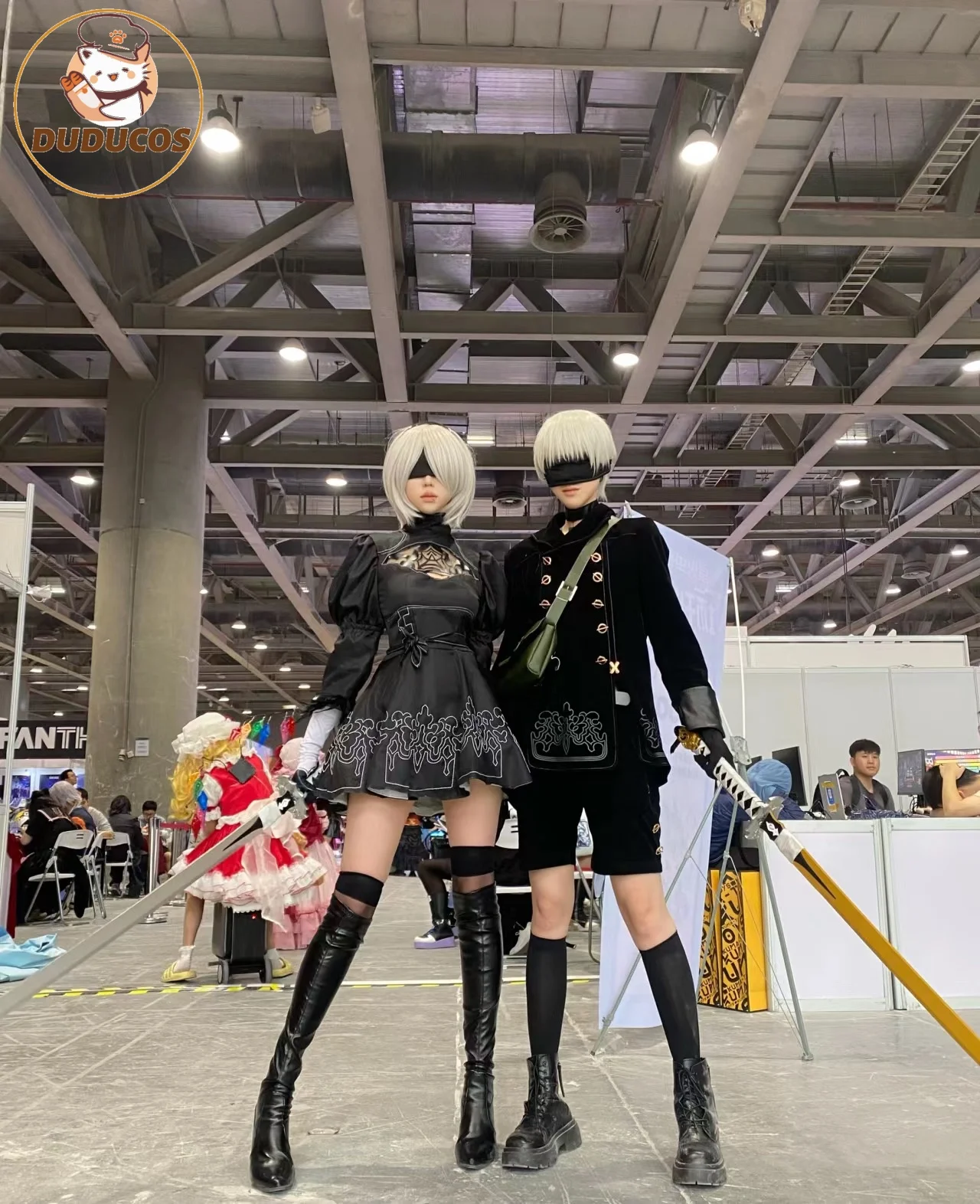 

NieRR: Automataa 9S Cosplay Costume Yorhaa 9S Cosplay Collab Series: No.9 Type S Black Outfit Halloween Costumes
