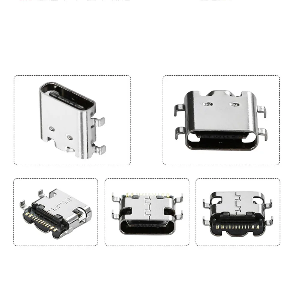 USB3.1 16pin Type-C DIP المصغّر USB موصلات أنثى ميناء جاك ذيل التوصيل المقبس محطات كهربائية نوع C شحن المقبس
