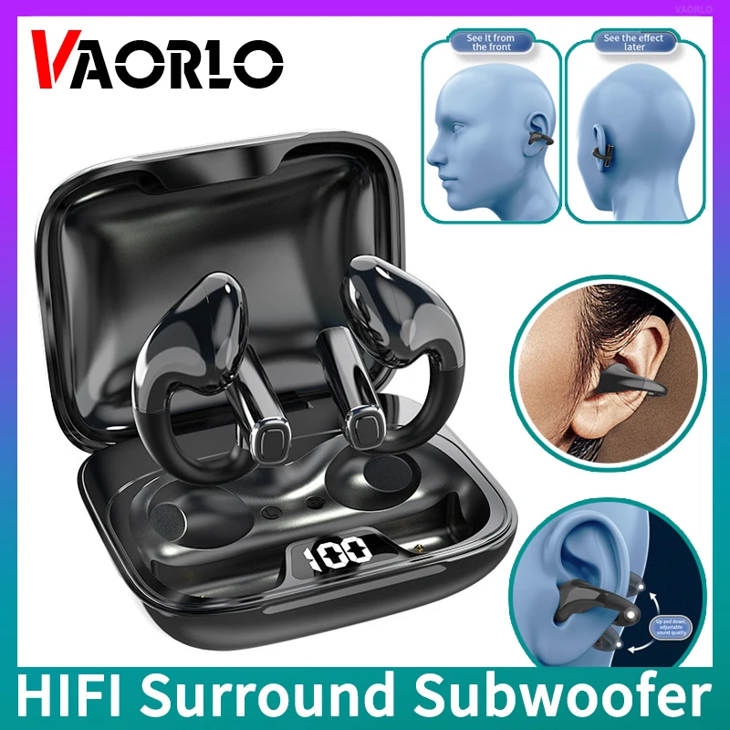 Спортивные Беспроводные наушники HIFI объемный сабвуфер Bluetooth 5,3 TWS наушники с креплением для ушей удобная в носке концепция костной проводимости