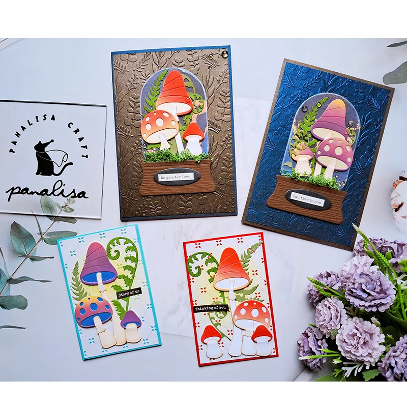 Panalisacraft śliczne rośliny grzyby wykrojniki do metalu szablony dla DIY Scrapbooking/album dekoracyjne tłoczenie DIY karty papierowe