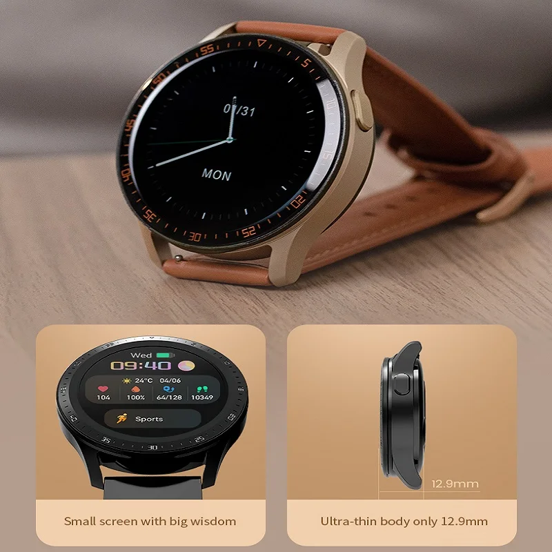 Smartwatch impermeável para Huawei, GT5 Buds, 2in 1, TWS, fones de ouvido sem fio, freqüência cardíaca, pressão arterial, esportes, pulseira, 2024