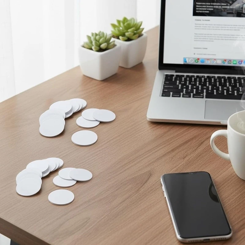 NFC Stickers Tags Round Rewritable NFC Cards with Adhesive Back 504 Bytes Memory 25mm Compatible with All NFC Enabled Phones view 5