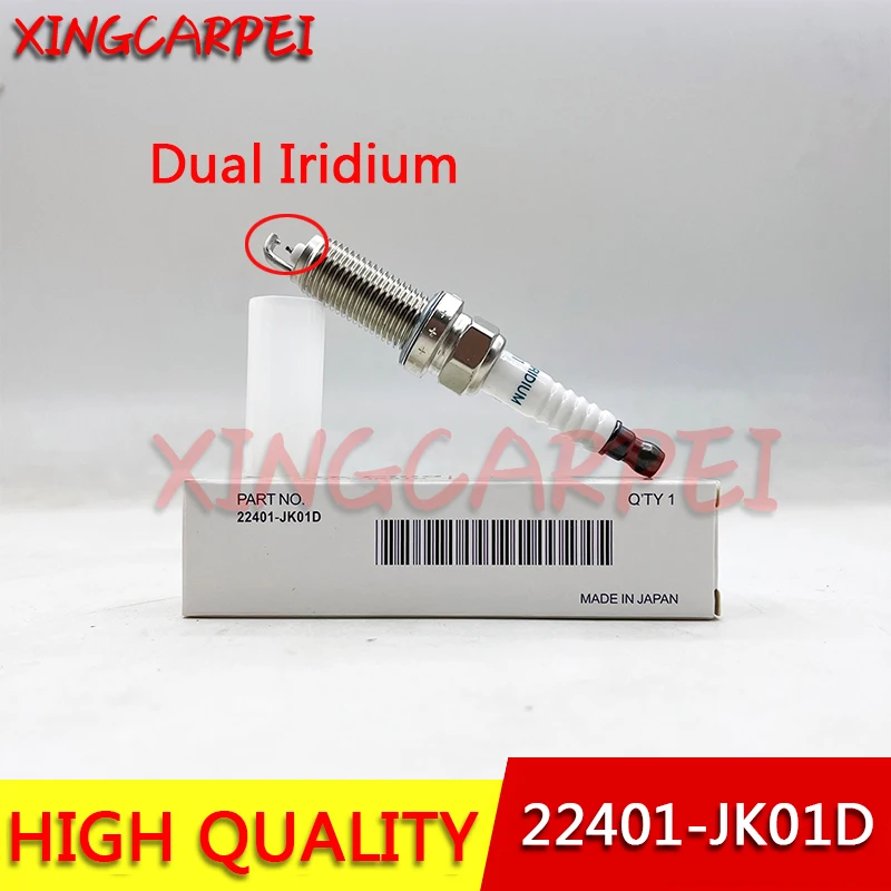 Nouvelles bougies d'allumage double iridium FXE24HR-11 22401-JK01D 3457 (4-6 pièces) pour Nissan 370Z Infiniti Q70 QX50 3.7 FXE24HR-11 1305