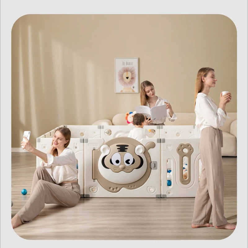 

Baby Playpen Foldable Baby Activity Fence Large Baby Playground Plastics Luxury Playpen for Children Secure Crawling Play Zone