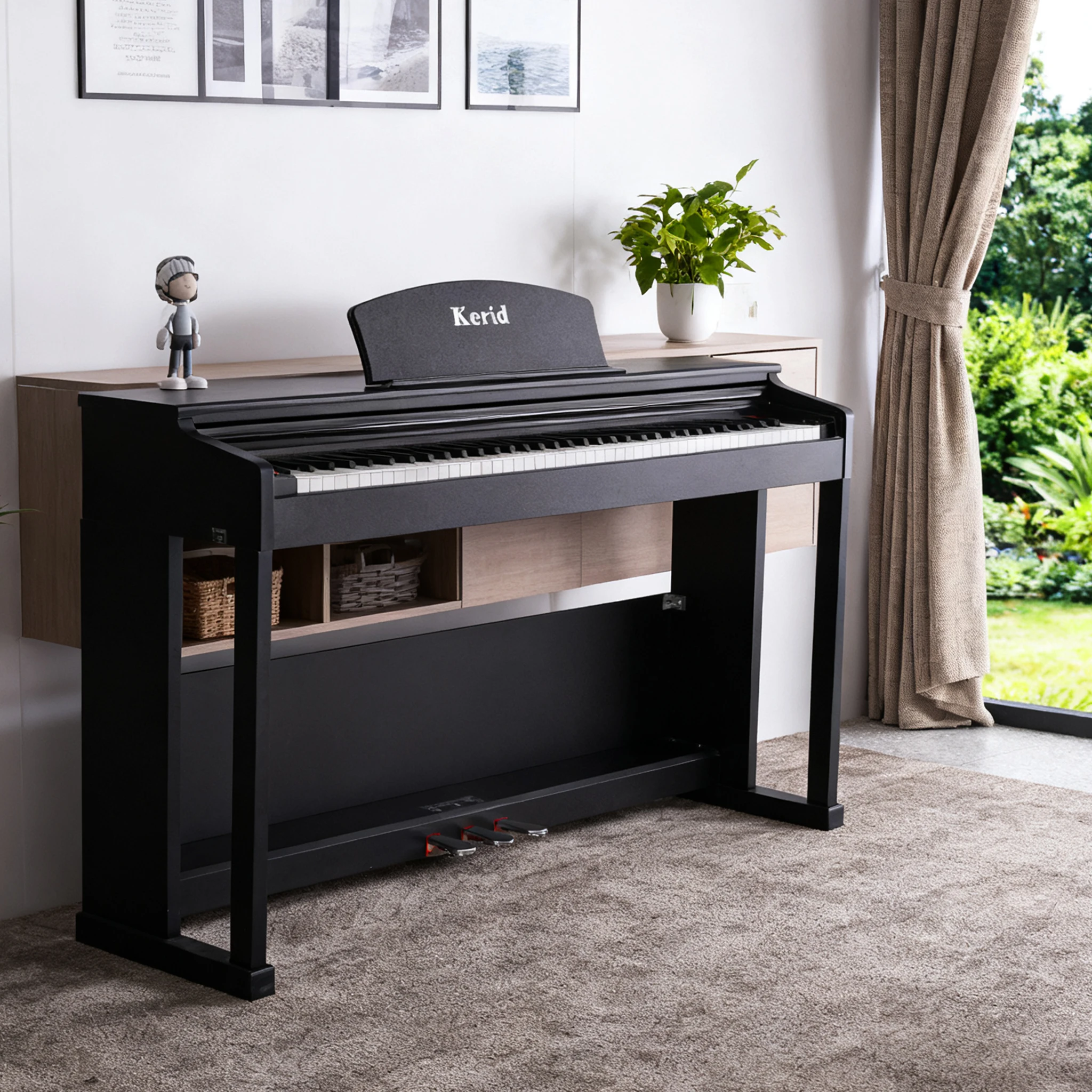 

Kerid Upright Piano Keyboard 88 Key Midi Controller Keyboard Digital Piano Digital Acoustic Piano For Sale