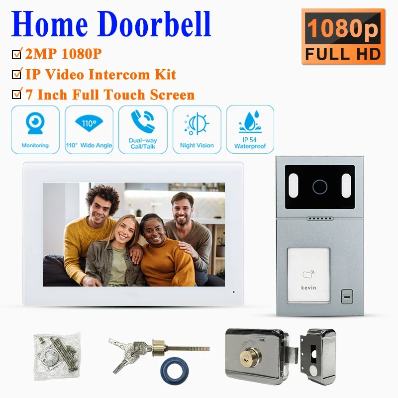 

Good Quality Smart 7 Inch IC ID Card Monitor WiFi TUYA Video Doorbell Outdoor unit Door Bell Waterproof IP65 Intercom Unlock Doo