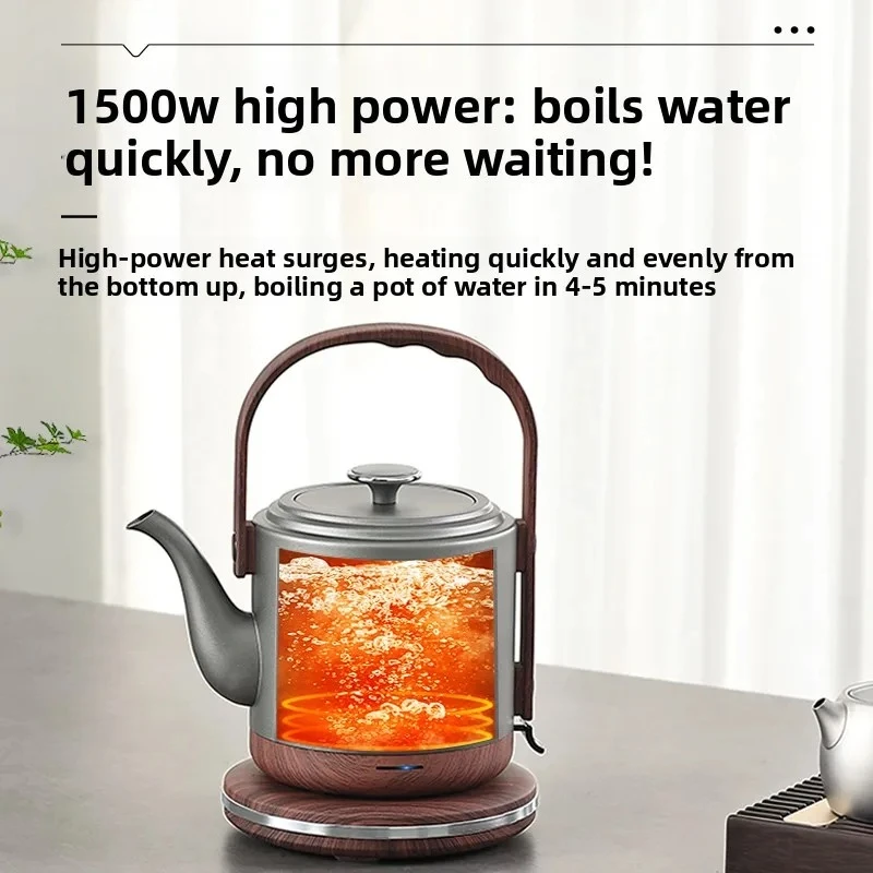 Pure Titanium Large Capacity Electric Tea Kettle, Fast Boiling 24‑Hour Keep‑Warm Pot for Traditional Kung Fu Tea