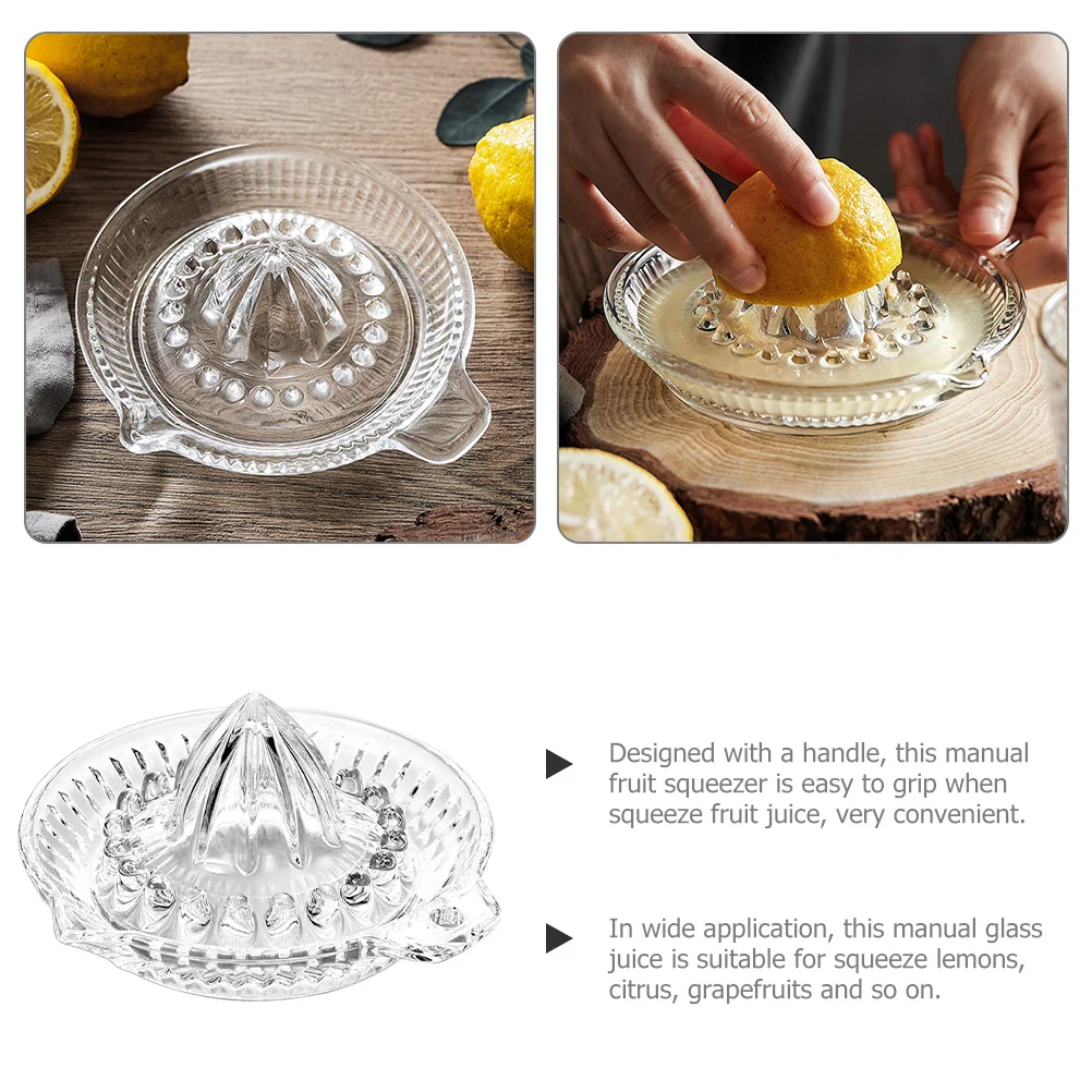 

ABOOFAN Manual Glass Citrus Juicer Portable Hand Press Squeezer for Lemon Orange Home Kitchen Bar Outdoor Use