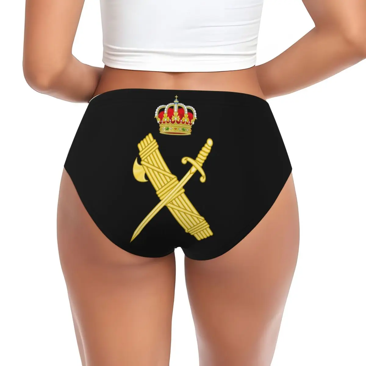 Custom Civil Guard Spain Spanish Briefs Underwear Women Stretch Comfortable Shorts Panties Brief Panties