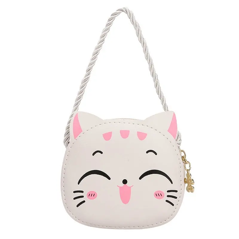 Tas Selempang Anak-anak Kartun Baru Tas Tangan Dompet Koin Fashion Anak-anak Kucing Lucu Tas Bahu Mini Anak Laki-laki dan Perempuan Cantik