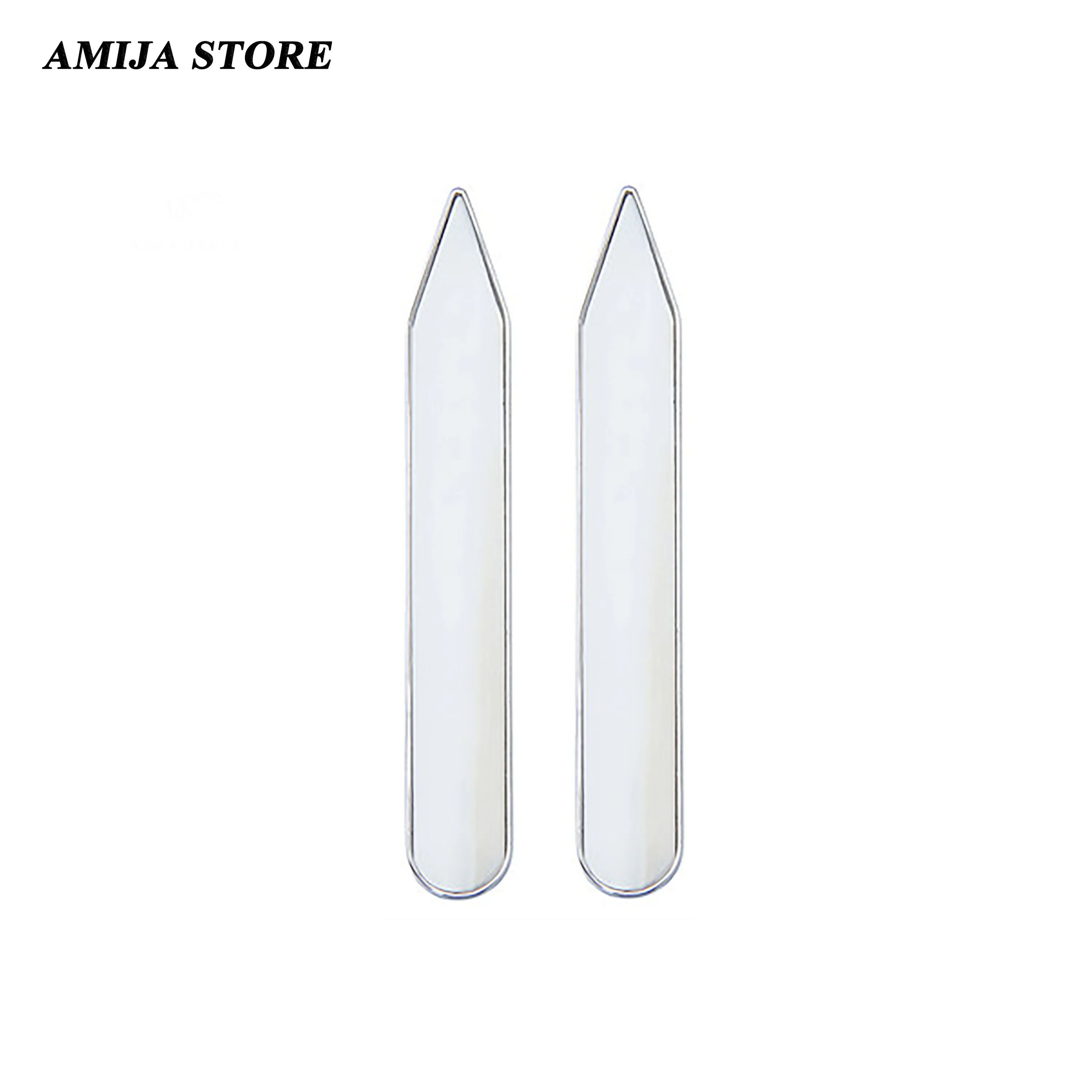 2Pcs Stainless Steel Collar Stays Bones For Business Men Shirt Party Dress Accessories Stiffener Inserts Fixed 5 Sizes Jewelry