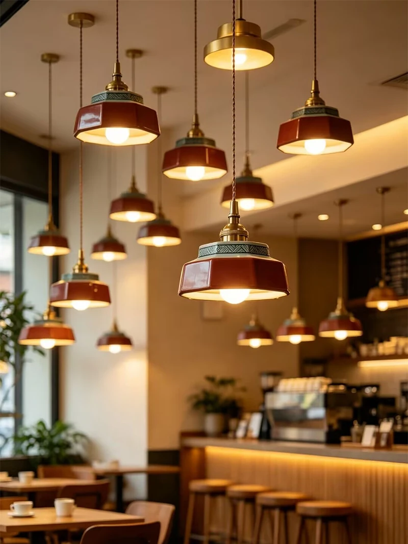 Vintage Ceramic LED Pendant Light Cafe Loft Dining Room Bedside Home Decor Japanese Chandelier Hanging Lamp Luminaire Kitchen